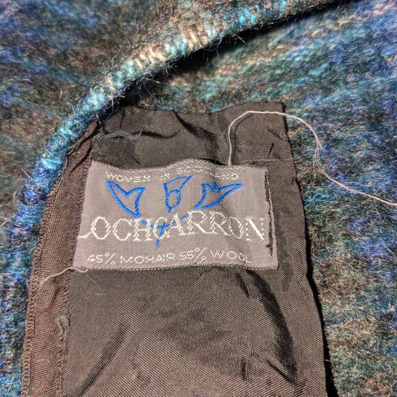 VTG Lochcarron Scottish Mohair Wool Cape Mantle Poncho Wrap Shawl Tartan Plaid - Picture 8 of 10